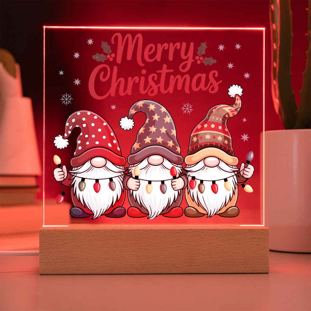 To My Familiy Acrylic, Merry Christmas Gnome