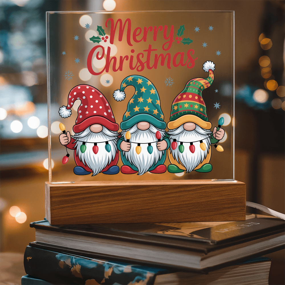 To My Familiy Acrylic, Merry Christmas Gnome