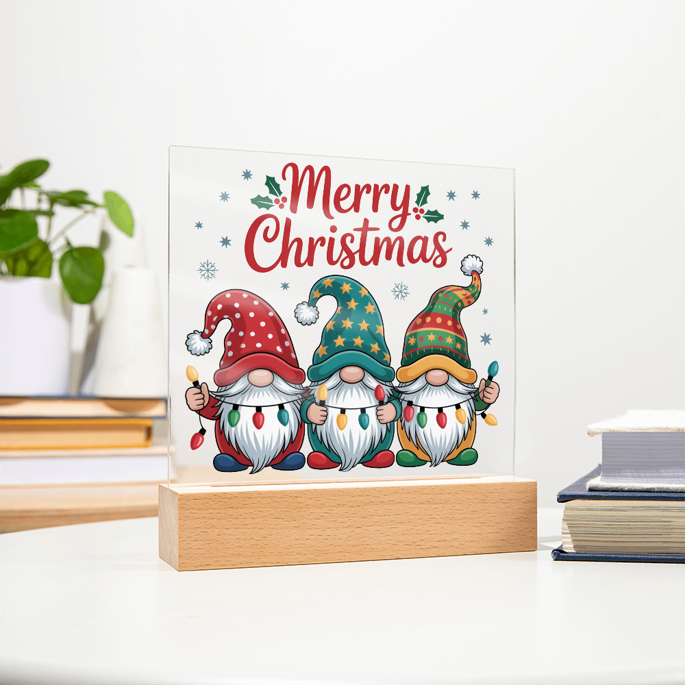To My Familiy Acrylic, Merry Christmas Gnome