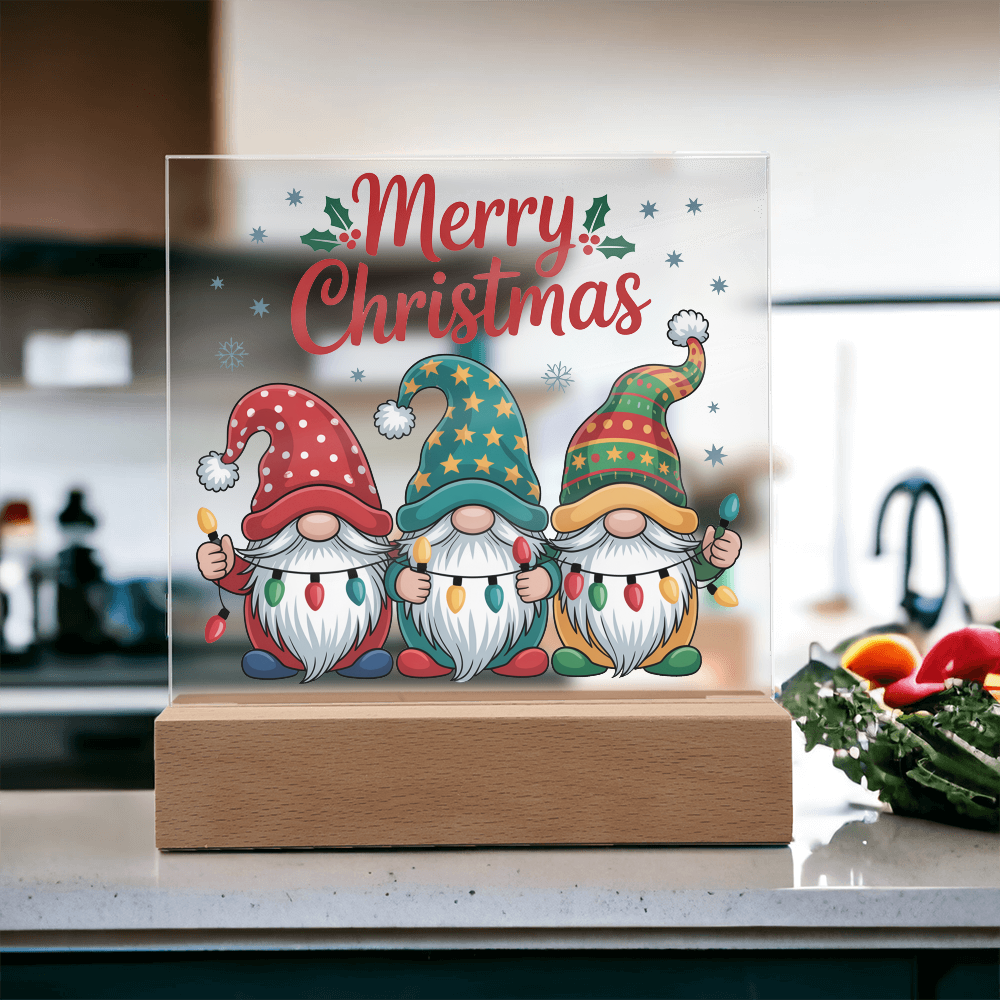 To My Familiy Acrylic, Merry Christmas Gnome