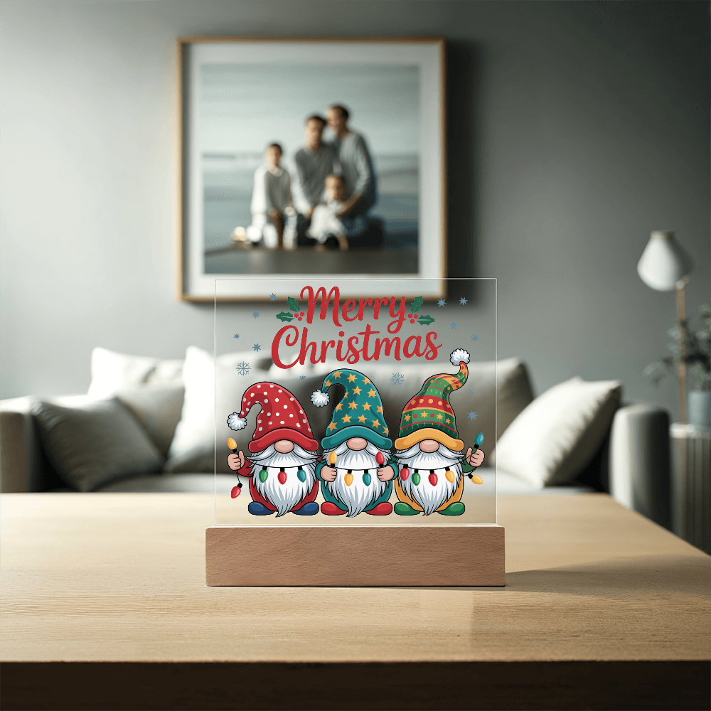 To My Familiy Acrylic, Merry Christmas Gnome