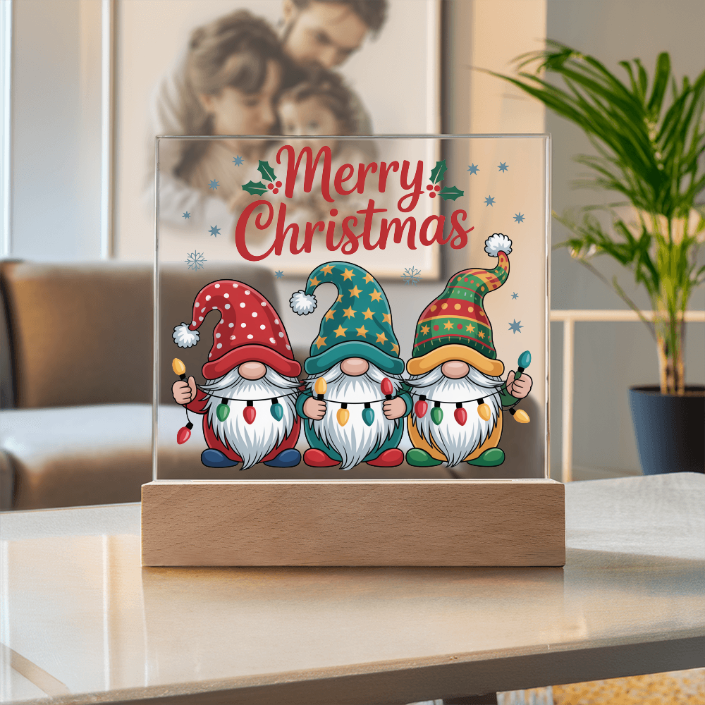 To My Familiy Acrylic, Merry Christmas Gnome