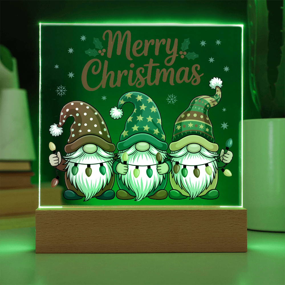 To My Familiy Acrylic, Merry Christmas Gnome