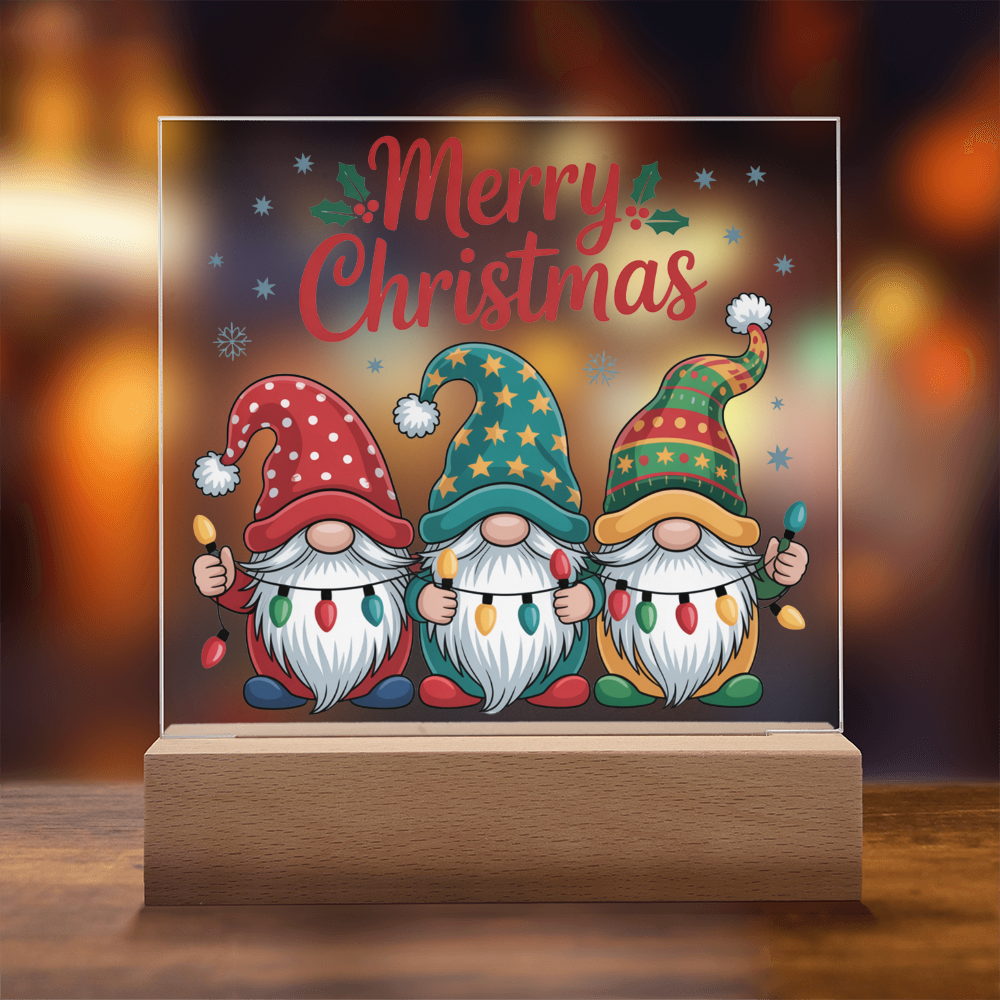 To My Familiy Acrylic, Merry Christmas Gnome