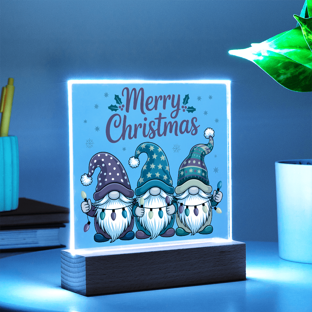 To My Familiy Acrylic, Merry Christmas Gnome