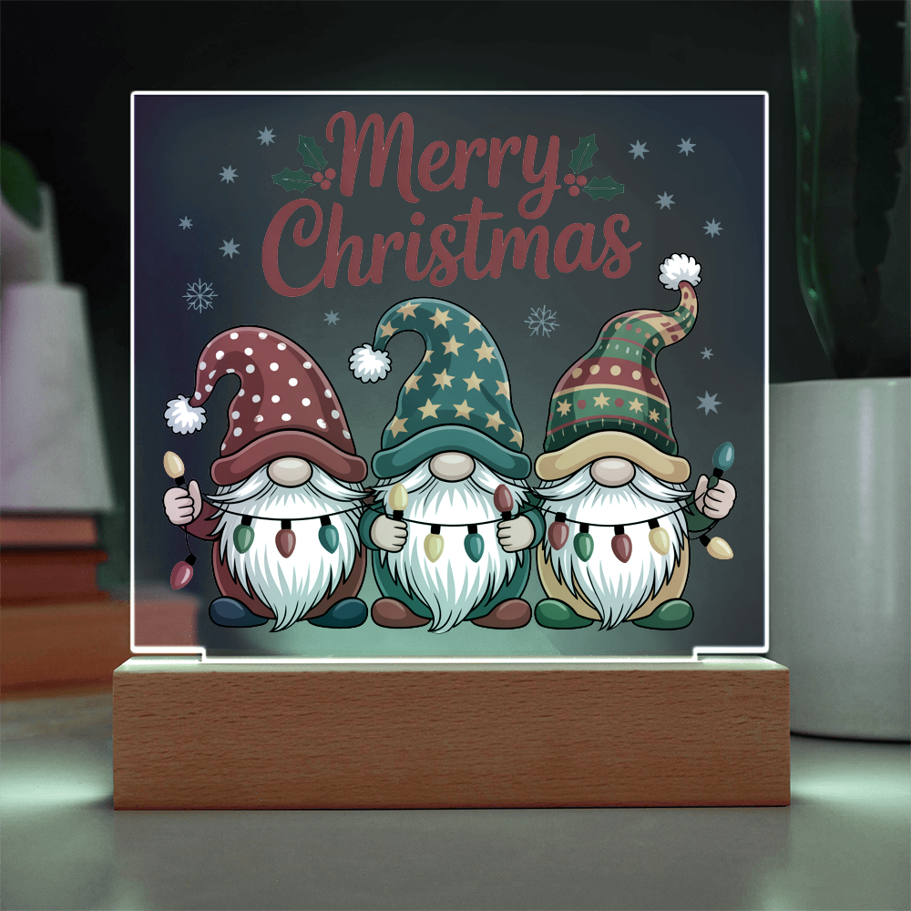 To My Familiy Acrylic, Merry Christmas Gnome