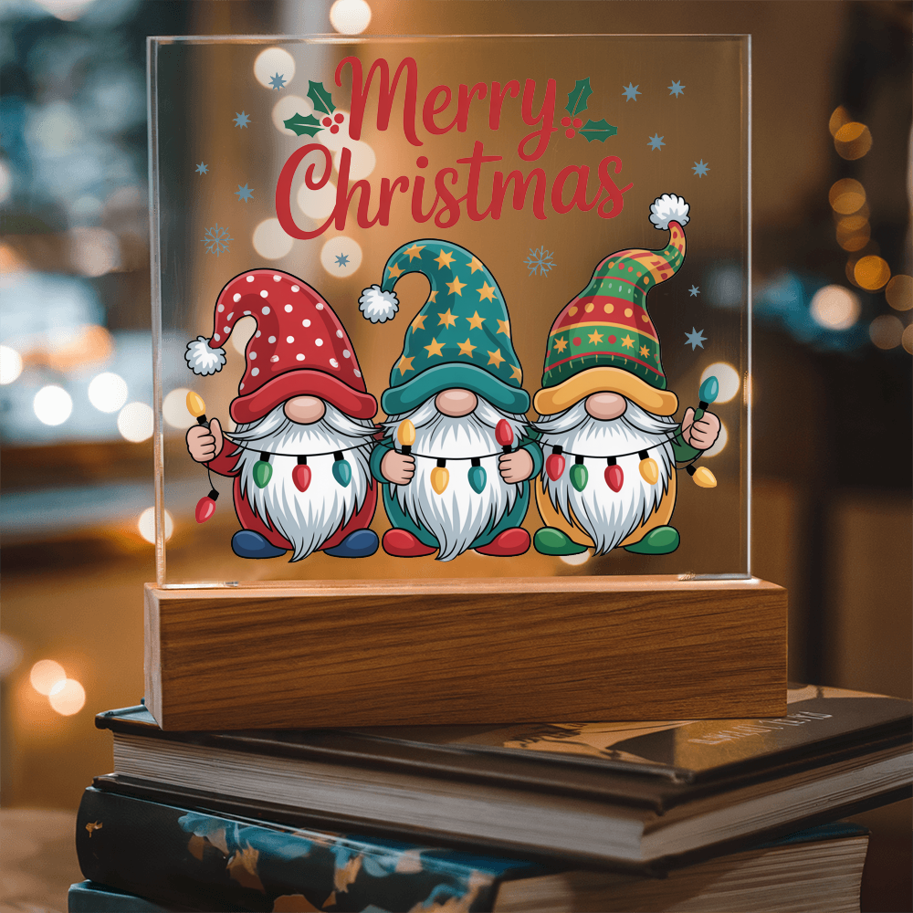 To My Familiy Acrylic, Merry Christmas Gnome