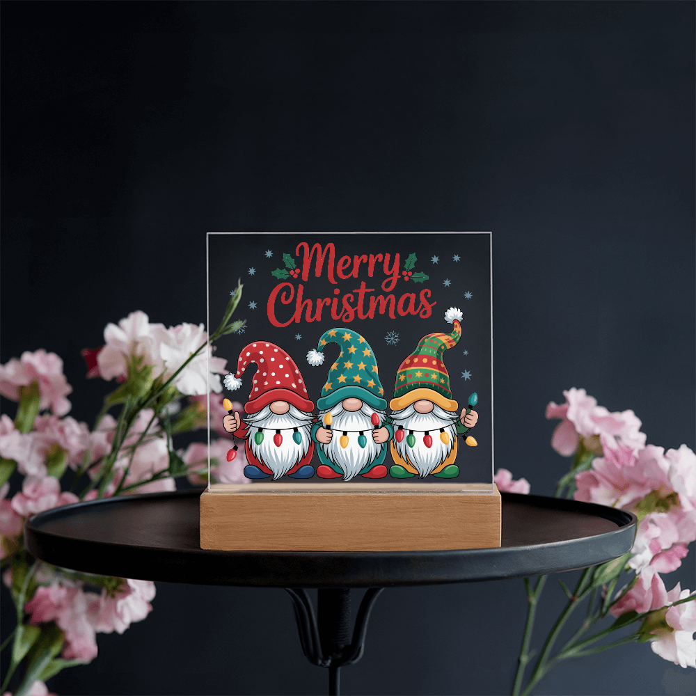 To My Familiy Acrylic, Merry Christmas Gnome